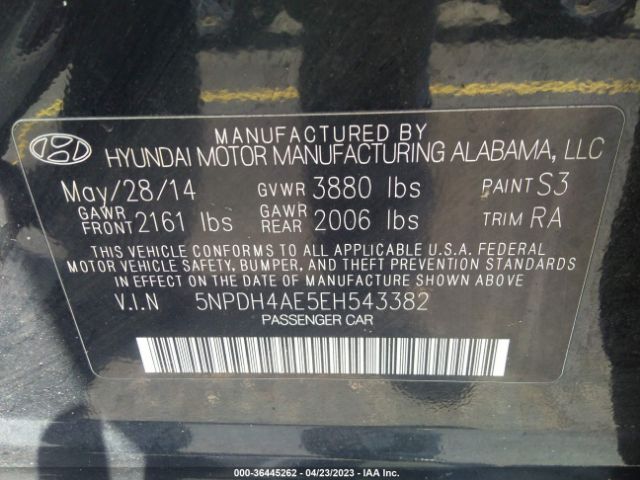 Photo 8 VIN: 5NPDH4AE5EH543382 - HYUNDAI ELANTRA 