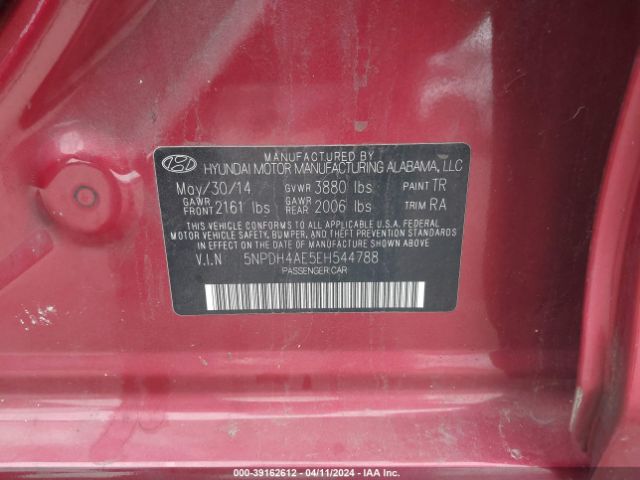 Photo 8 VIN: 5NPDH4AE5EH544788 - HYUNDAI ELANTRA 