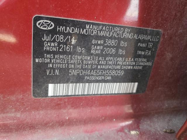 Photo 11 VIN: 5NPDH4AE5FH558059 - HYUNDAI ELANTRA 