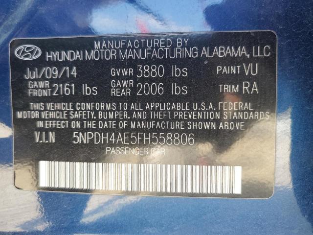 Photo 11 VIN: 5NPDH4AE5FH558806 - HYUNDAI ELANTRA SE 