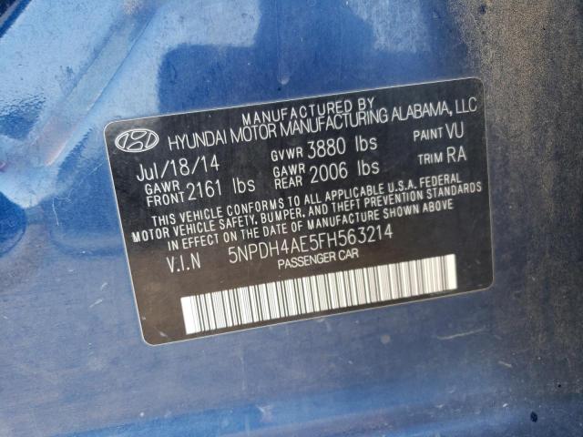 Photo 11 VIN: 5NPDH4AE5FH563214 - HYUNDAI ELANTRA SE 