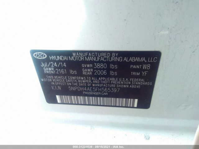 Photo 8 VIN: 5NPDH4AE5FH565397 - HYUNDAI ELANTRA 