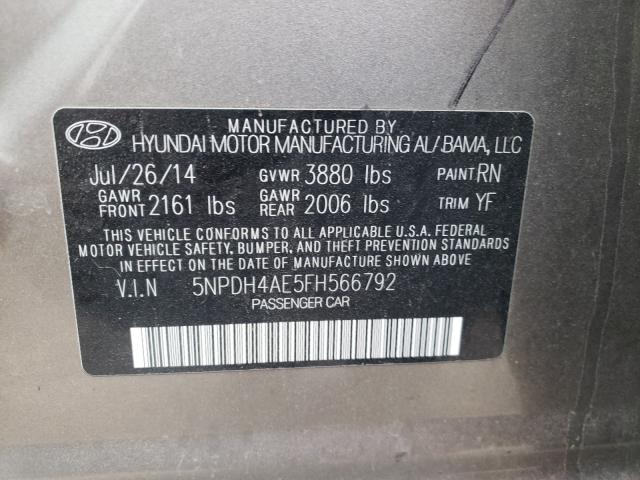 Photo 9 VIN: 5NPDH4AE5FH566792 - HYUNDAI ELANTRA SE 