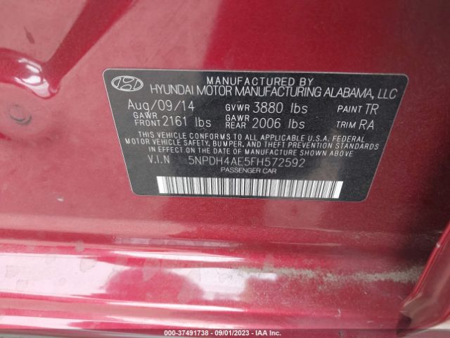 Photo 8 VIN: 5NPDH4AE5FH572592 - HYUNDAI ELANTRA 