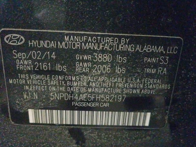 Photo 9 VIN: 5NPDH4AE5FH582197 - HYUNDAI ELANTRA SE 