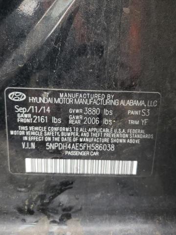 Photo 11 VIN: 5NPDH4AE5FH586038 - HYUNDAI ELANTRA 