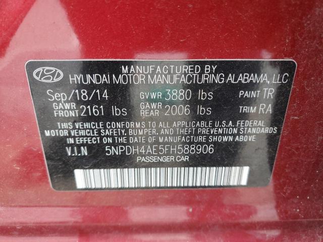 Photo 11 VIN: 5NPDH4AE5FH588906 - HYUNDAI ELANTRA 