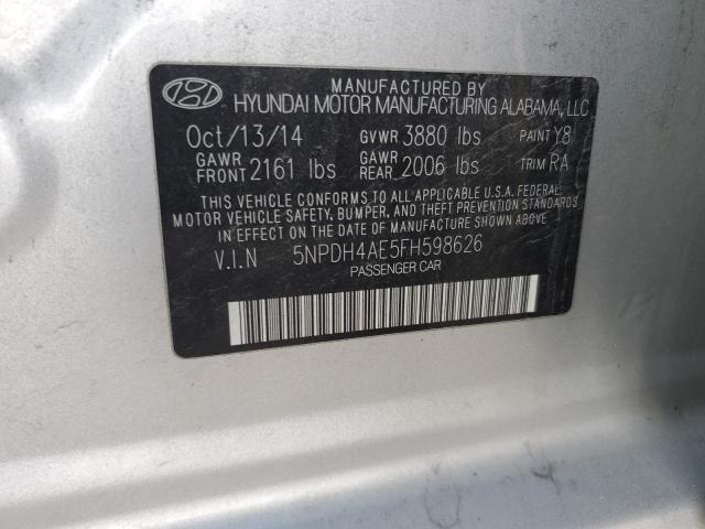 Photo 11 VIN: 5NPDH4AE5FH598626 - HYUNDAI ELANTRA SE 