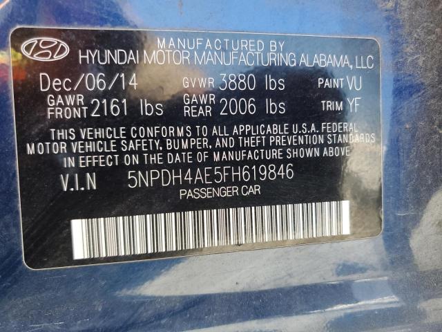 Photo 11 VIN: 5NPDH4AE5FH619846 - HYUNDAI ELANTRA SE 