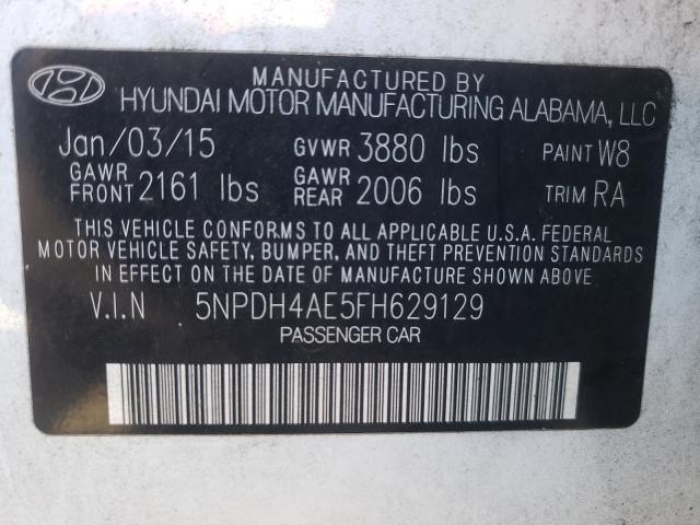 Photo 9 VIN: 5NPDH4AE5FH629129 - HYUNDAI ELANTRA SE 