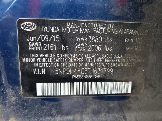 Photo 9 VIN: 5NPDH4AE5FH631799 - HYUNDAI ELANTRA SE 