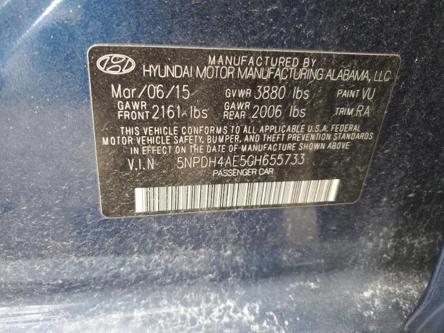 Photo 11 VIN: 5NPDH4AE5GH655733 - HYUNDAI ELANTRA 