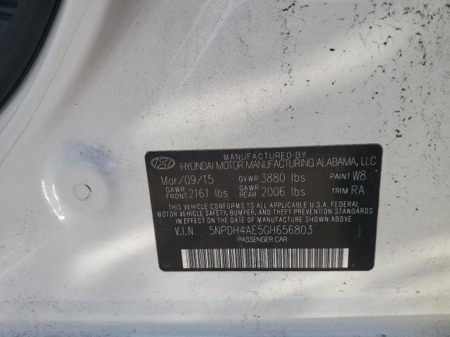 Photo 11 VIN: 5NPDH4AE5GH656803 - HYUNDAI ELANTRA SE 