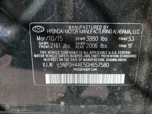 Photo 9 VIN: 5NPDH4AE5GH657580 - HYUNDAI ELANTRA SE 