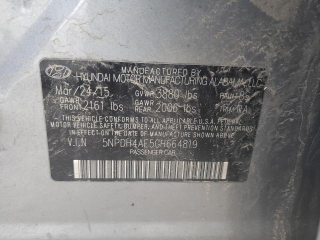 Photo 11 VIN: 5NPDH4AE5GH664819 - HYUNDAI ELANTRA 