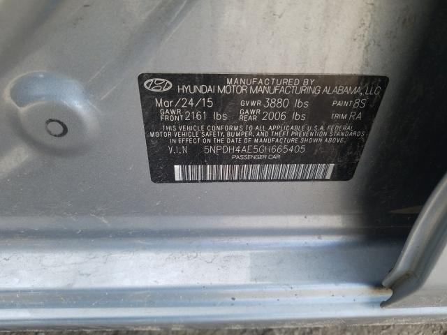 Photo 9 VIN: 5NPDH4AE5GH665405 - HYUNDAI ELANTRA SE 