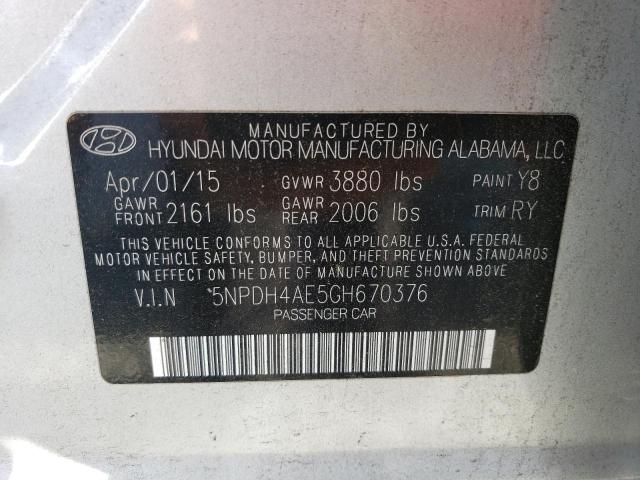 Photo 12 VIN: 5NPDH4AE5GH670376 - HYUNDAI ELANTRA 