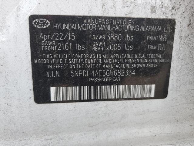 Photo 11 VIN: 5NPDH4AE5GH682334 - HYUNDAI ELANTRA SE 