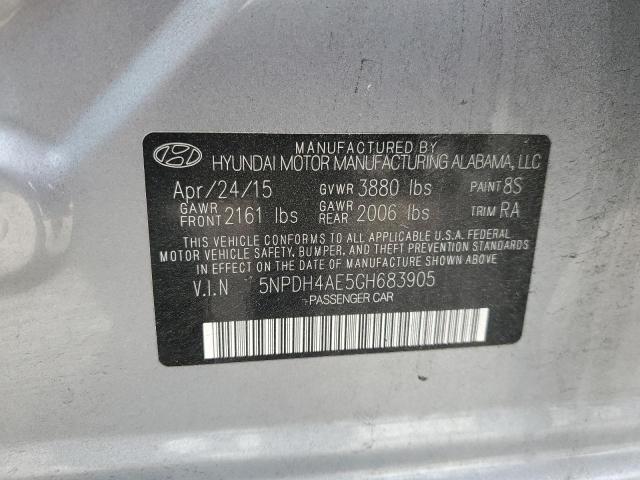 Photo 11 VIN: 5NPDH4AE5GH683905 - HYUNDAI ELANTRA SE 