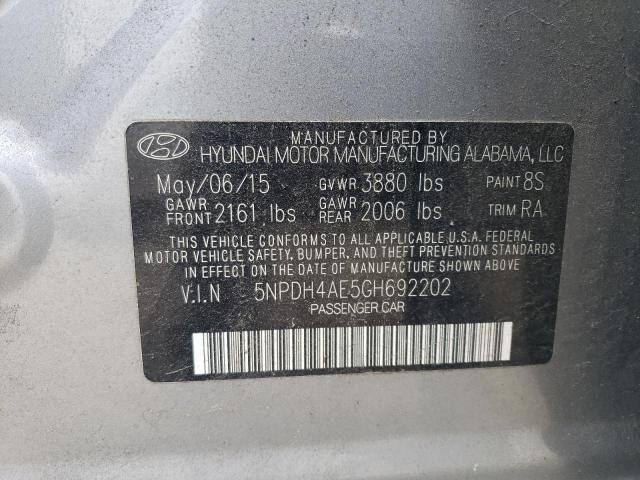 Photo 11 VIN: 5NPDH4AE5GH692202 - HYUNDAI ELANTRA SE 