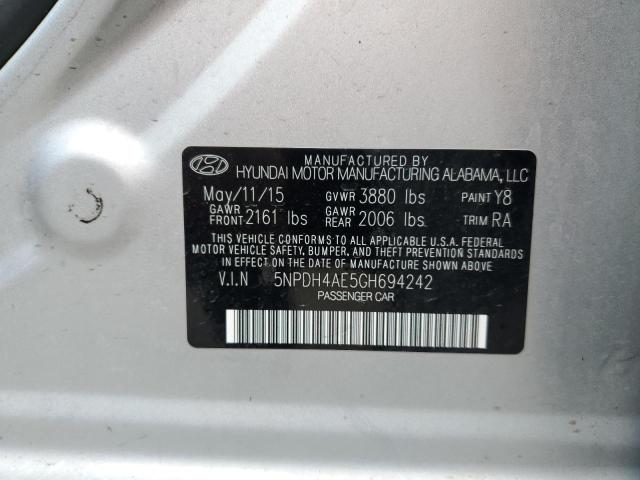 Photo 9 VIN: 5NPDH4AE5GH694242 - HYUNDAI ELANTRA SE 