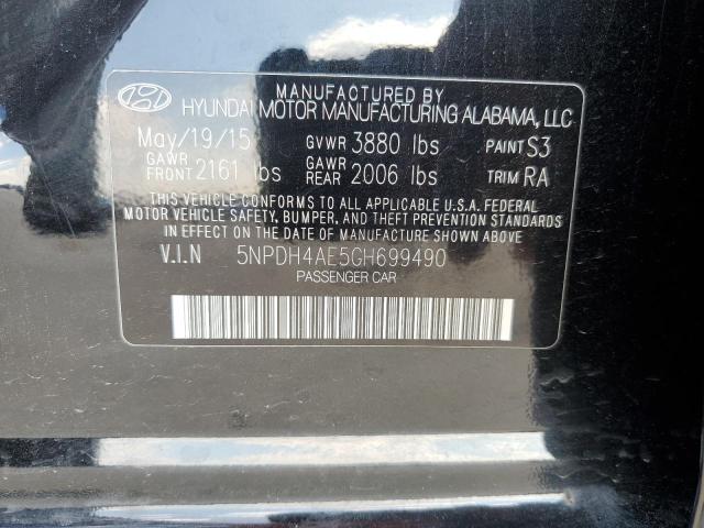 Photo 13 VIN: 5NPDH4AE5GH699490 - HYUNDAI ELANTRA SE 