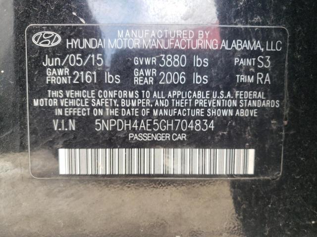 Photo 12 VIN: 5NPDH4AE5GH704834 - HYUNDAI ELANTRA SE 