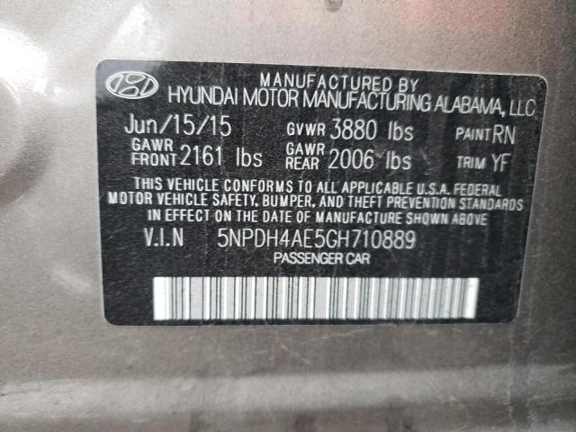 Photo 11 VIN: 5NPDH4AE5GH710889 - HYUNDAI ELANTRA 