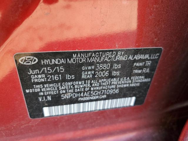 Photo 9 VIN: 5NPDH4AE5GH710956 - HYUNDAI ELANTRA SE 