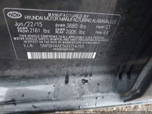 Photo 8 VIN: 5NPDH4AE5GH714795 - HYUNDAI ELANTRA 