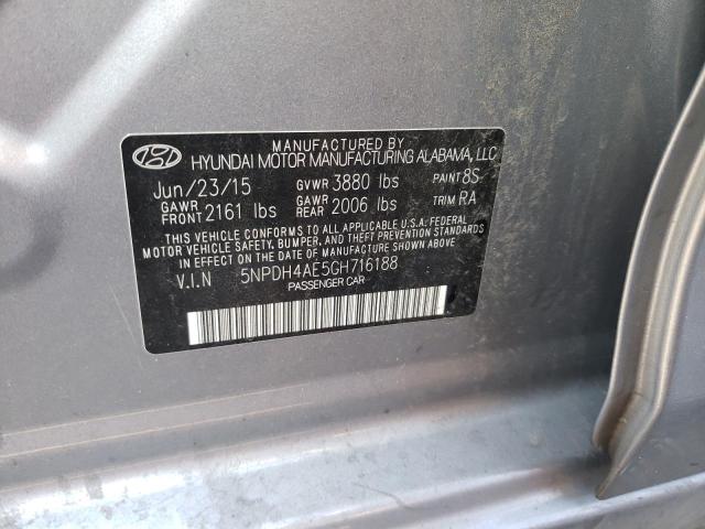 Photo 9 VIN: 5NPDH4AE5GH716188 - HYUNDAI ELANTRA SE 