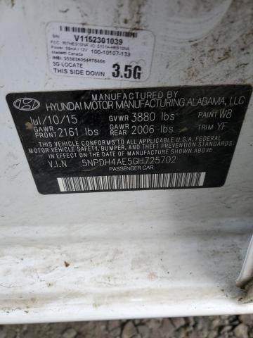 Photo 11 VIN: 5NPDH4AE5GH725702 - HYUNDAI ELANTRA 