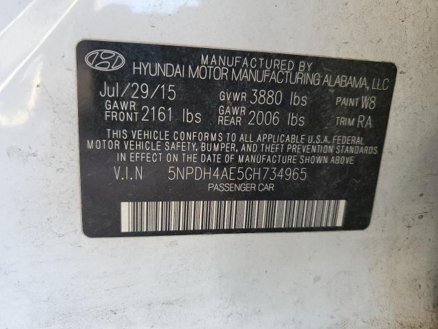 Photo 11 VIN: 5NPDH4AE5GH734965 - HYUNDAI ELANTRA SE 