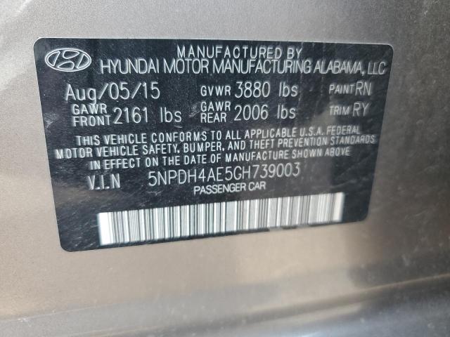 Photo 11 VIN: 5NPDH4AE5GH739003 - HYUNDAI ELANTRA SE 