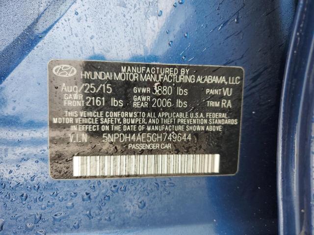 Photo 11 VIN: 5NPDH4AE5GH749644 - HYUNDAI ELANTRA 