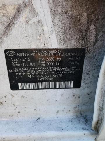 Photo 12 VIN: 5NPDH4AE5GH751975 - HYUNDAI ELANTRA 