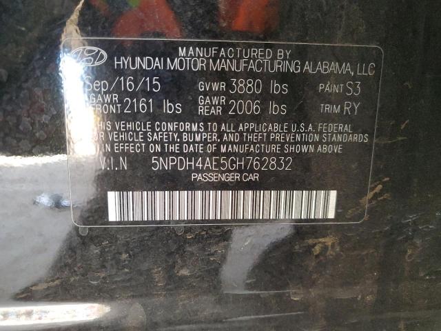 Photo 11 VIN: 5NPDH4AE5GH762832 - HYUNDAI ELANTRA SE 