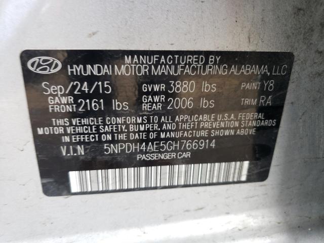 Photo 11 VIN: 5NPDH4AE5GH766914 - HYUNDAI ELANTRA 