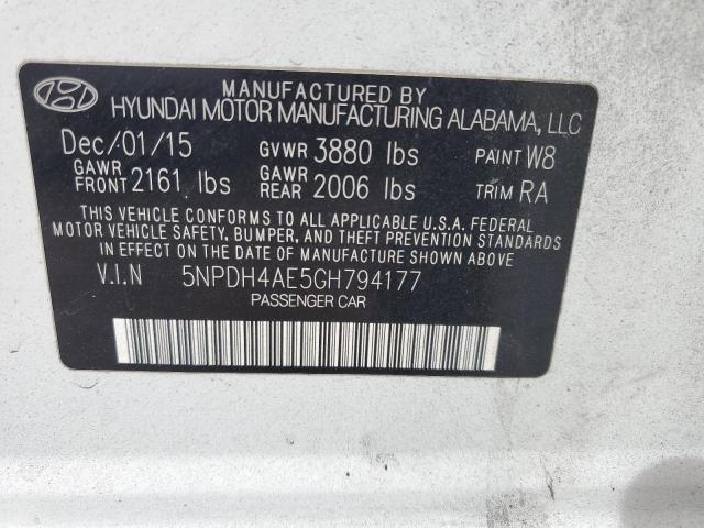 Photo 11 VIN: 5NPDH4AE5GH794177 - HYUNDAI ELANTRA SE 