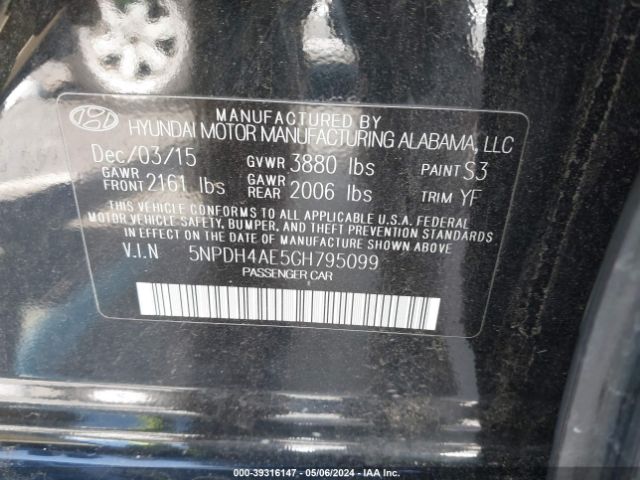 Photo 8 VIN: 5NPDH4AE5GH795099 - HYUNDAI ELANTRA 