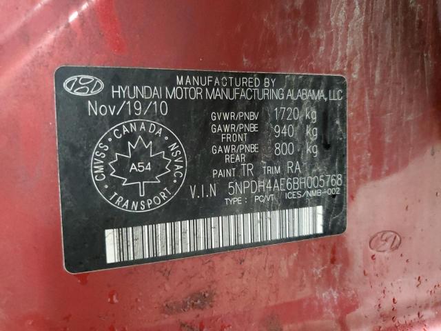 Photo 12 VIN: 5NPDH4AE6BH005768 - HYUNDAI ELANTRA 