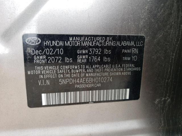 Photo 11 VIN: 5NPDH4AE6BH010274 - HYUNDAI ELANTRA GL 