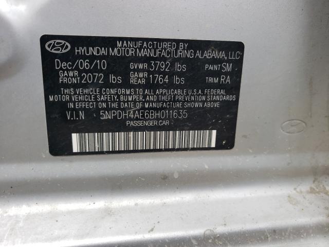 Photo 9 VIN: 5NPDH4AE6BH011635 - HYUNDAI ELANTRA 