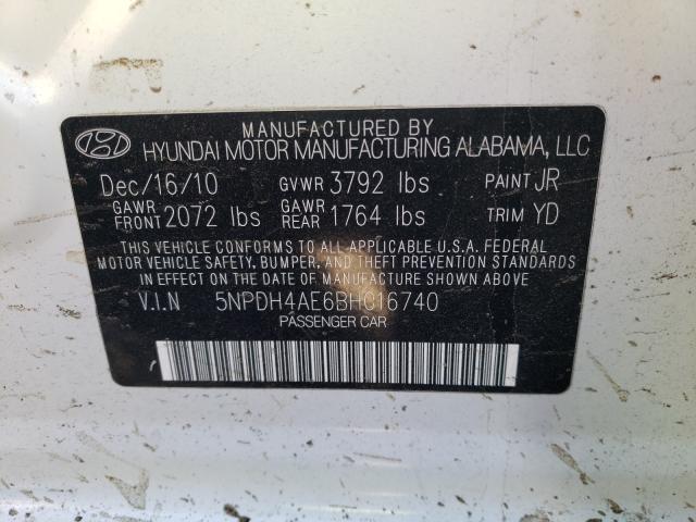 Photo 9 VIN: 5NPDH4AE6BH016740 - HYUNDAI ELANTRA GL 