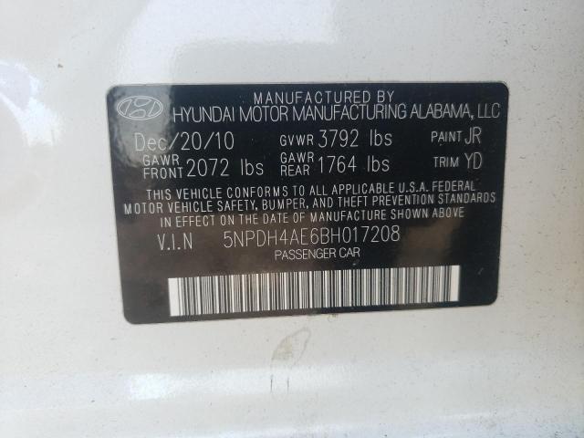 Photo 9 VIN: 5NPDH4AE6BH017208 - HYUNDAI ELANTRA GL 