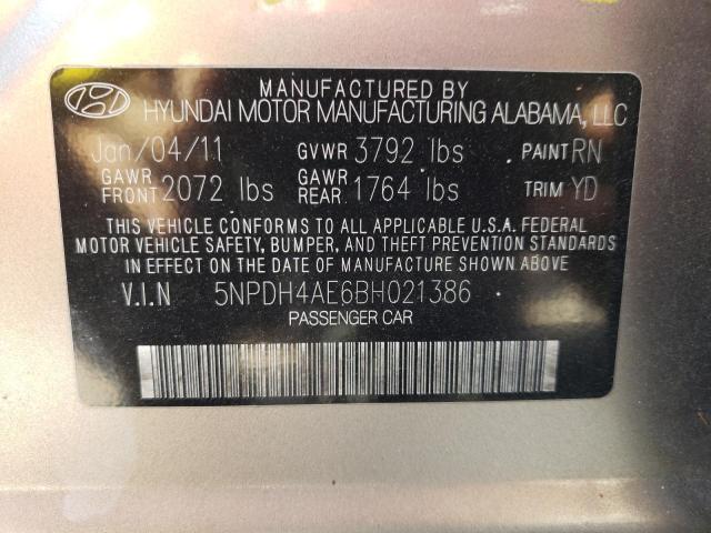 Photo 9 VIN: 5NPDH4AE6BH021386 - HYUNDAI ELANTRA GL 