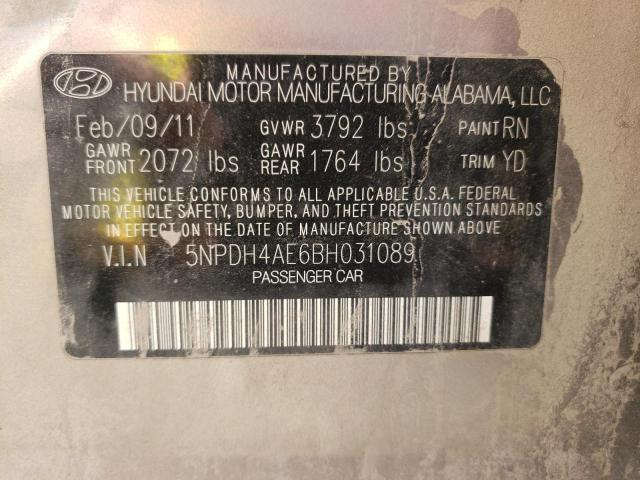 Photo 9 VIN: 5NPDH4AE6BH031089 - HYUNDAI ELANTRA GL 