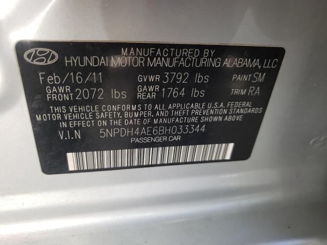 Photo 9 VIN: 5NPDH4AE6BH033344 - HYUNDAI ELANTRA GL 