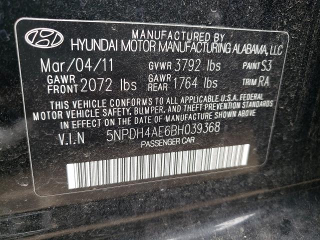 Photo 9 VIN: 5NPDH4AE6BH039368 - HYUNDAI ELANTRA 