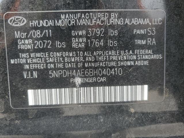 Photo 11 VIN: 5NPDH4AE6BH040410 - HYUNDAI ELANTRA 